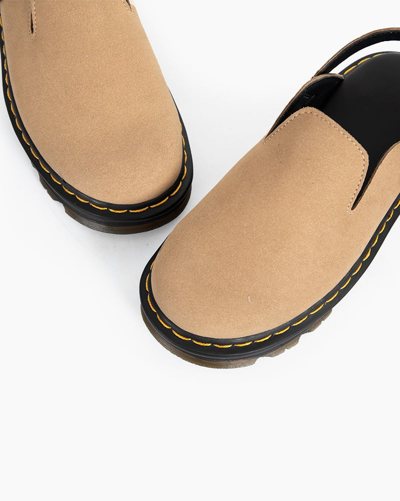 Suede Casual Slingback Platform Clogs – Stylish Comfort