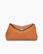 Women’s Elegant T-Lock Leather Clutch Bag