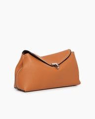 Women’s Elegant T-Lock Leather Clutch Bag