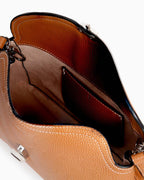 Women’s Elegant T-Lock Leather Clutch Bag