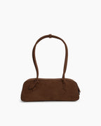 Vespera Suede Calfskin Double Zip Tote Shoulder Bag