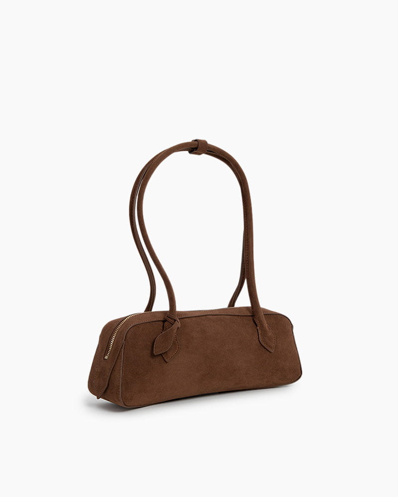 Vespera Suede Calfskin Double Zip Tote Shoulder Bag Secondary image