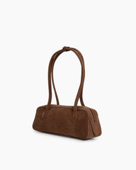 Vespera Suede Calfskin Double Zip Tote Shoulder Bag
