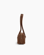 Vespera Suede Calfskin Double Zip Tote Shoulder Bag