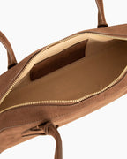 Vespera Suede Calfskin Double Zip Tote Shoulder Bag