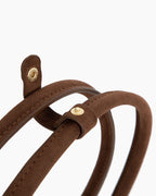 Vespera Suede Calfskin Double Zip Tote Shoulder Bag