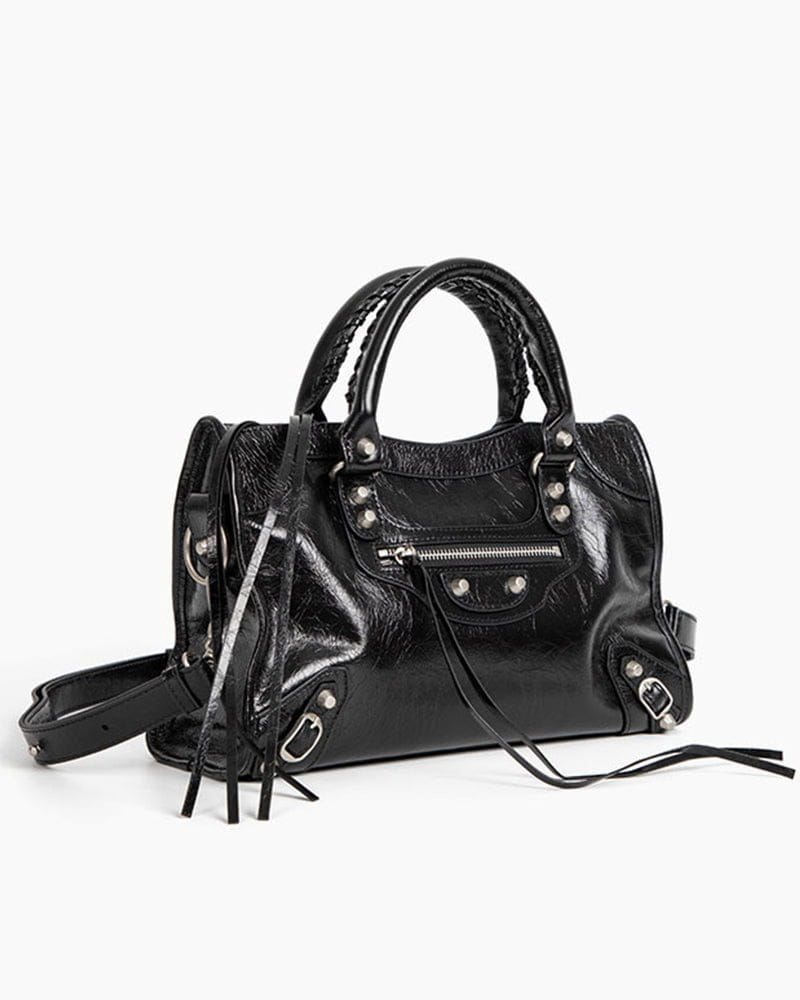 Women's black  LA City Calfskin Bag Mini
