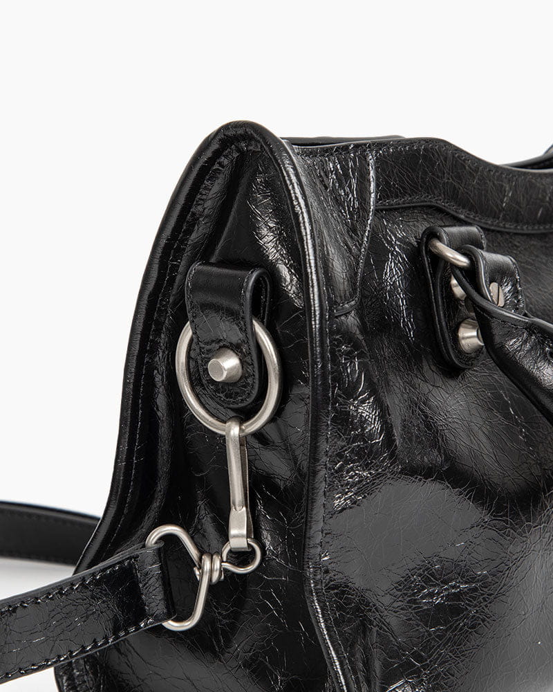 Women's black  LA City Calfskin Bag Mini