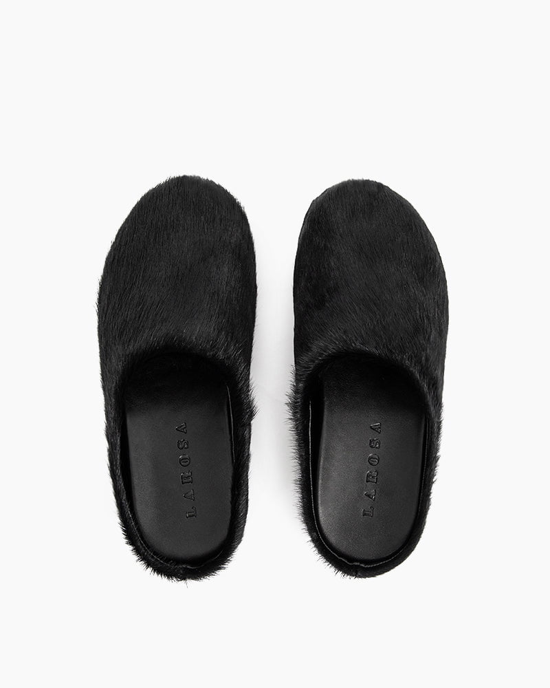 Designer Real Fur Slides Clogs Mules Flat Luxury Slippers