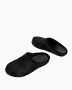 Designer Real Fur Slides Clogs Mules Flat Luxury Slippers