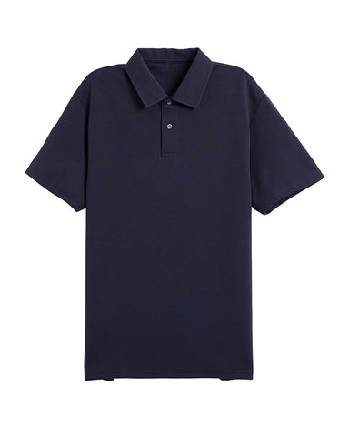 Double Button Cotton Pique Polo Shirt