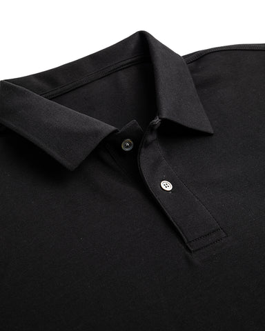 Double Button Cotton Pique Polo Shirt