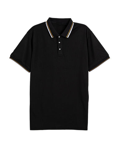 Classic Short Sleeve Dual Tipped Collar Polo