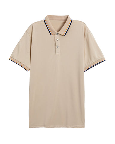 Classic Short Sleeve Dual Tipped Collar Polo