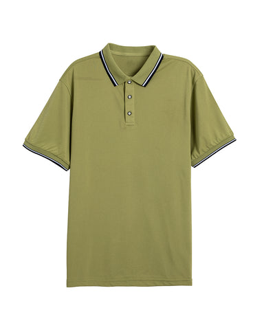 Classic Short Sleeve Dual Tipped Collar Polo