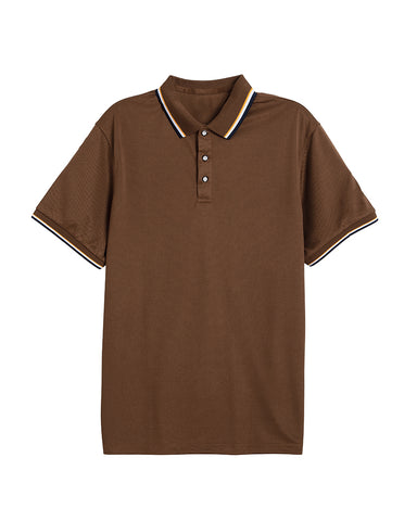 Classic Short Sleeve Dual Tipped Collar Polo