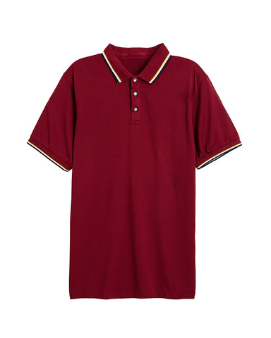 Classic Short Sleeve Dual Tipped Collar Polo