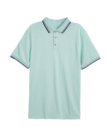 Classic Short Sleeve Dual Tipped Collar Polo