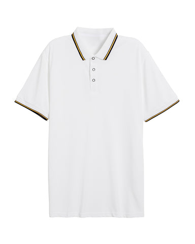 Classic Short Sleeve Dual Tipped Collar Polo