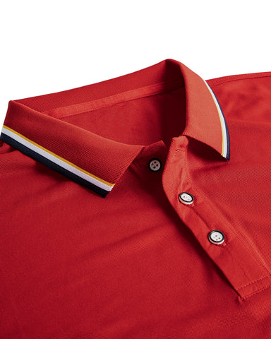 Classic Short Sleeve Dual Tipped Collar Polo