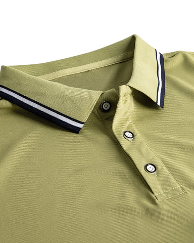 Classic Short Sleeve Dual Tipped Collar Polo