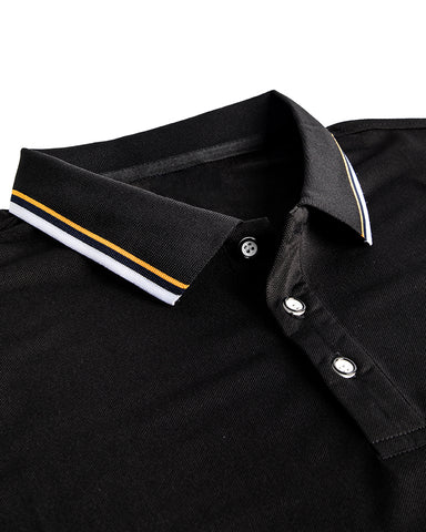 Classic Short Sleeve Dual Tipped Collar Polo