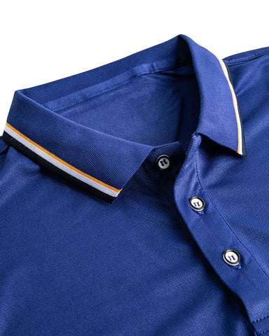 Classic Short Sleeve Dual Tipped Collar Polo