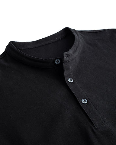 Cotton No-iron Round Neck Henley