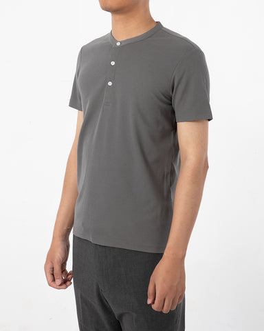 Cotton No-iron Round Neck Henley