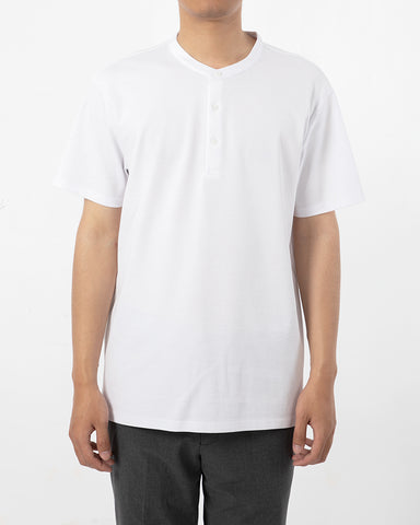 Cotton No-iron Round Neck Henley