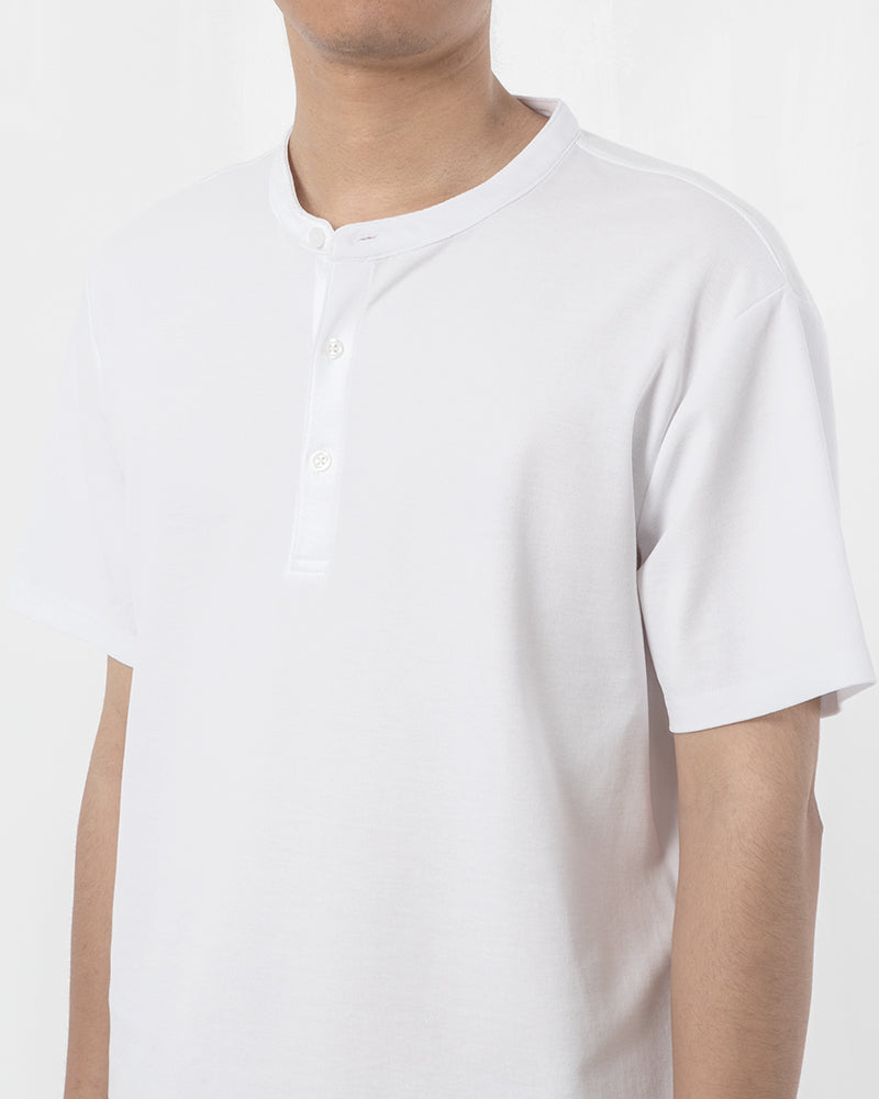 Cotton No-iron Round Neck Henley