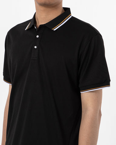 Classic Short Sleeve Dual Tipped Collar Polo