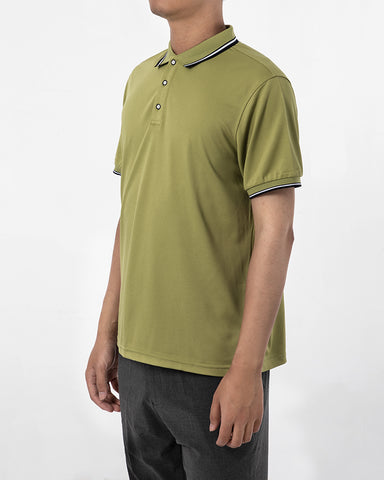 Classic Short Sleeve Dual Tipped Collar Polo