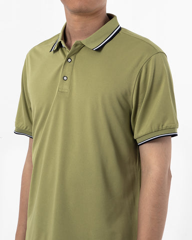 Classic Short Sleeve Dual Tipped Collar Polo