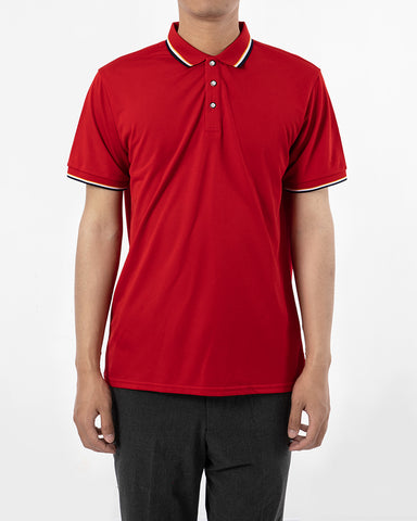 Classic Short Sleeve Dual Tipped Collar Polo