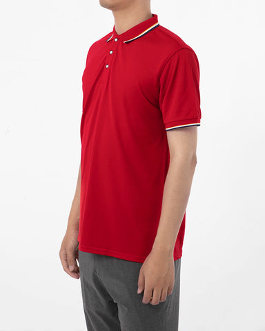 Classic Short Sleeve Dual Tipped Collar Polo