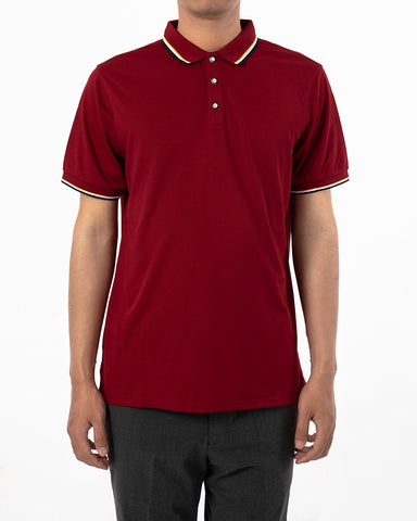 Classic Short Sleeve Dual Tipped Collar Polo