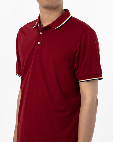 Classic Short Sleeve Dual Tipped Collar Polo