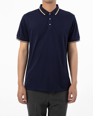 Classic Short Sleeve Dual Tipped Collar Polo