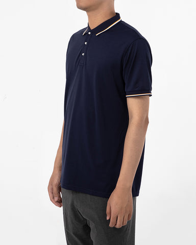 Classic Short Sleeve Dual Tipped Collar Polo