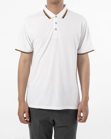 Classic Short Sleeve Dual Tipped Collar Polo