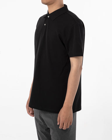 Double Button Cotton Pique Polo Shirt