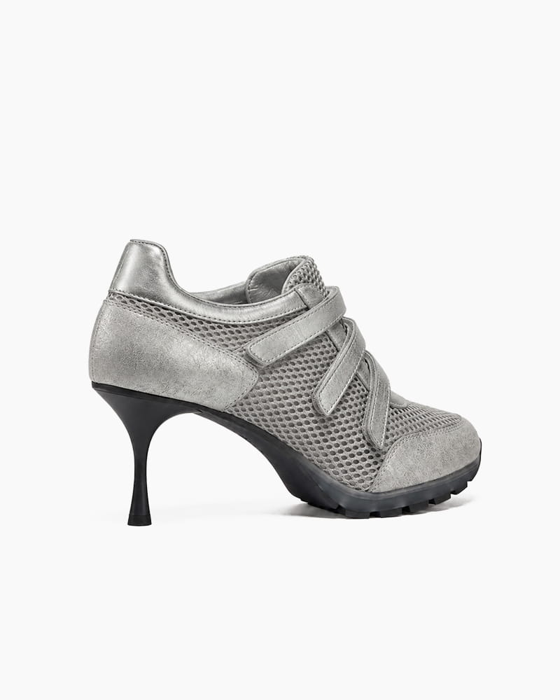 (Pre-sale) Triple-Strap Breathable Mesh High Heel Sneakers