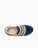 Triple-Strap Breathable Mesh High Heel Sneakers-Navy