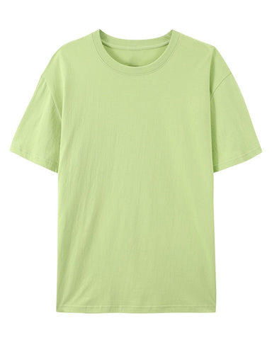 Large Solid Color Cotton Printed T-shirt