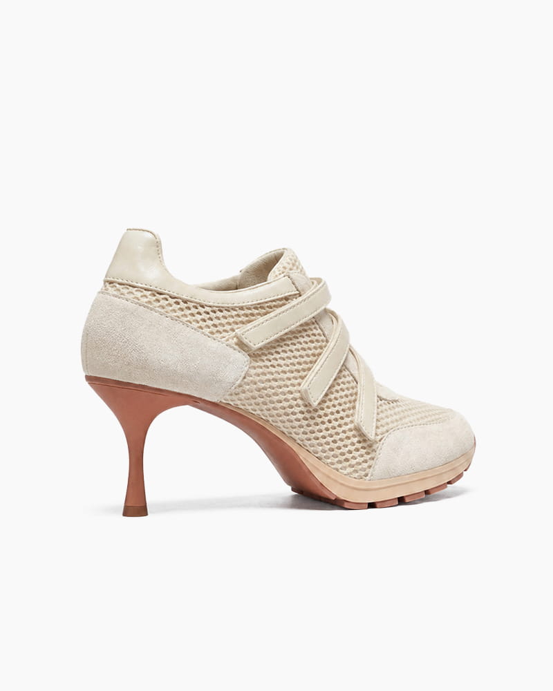 (Pre-sale) Triple-Strap Breathable Mesh High Heel Sneakers