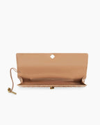 Vespera Leather Top Handle Clutch with Knot Closure