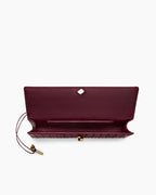 Vespera Leather Top Handle Clutch with Knot Closure