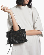 Women's black  LA City Calfskin Bag Mini