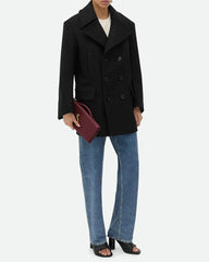 Vespera Leather Top Handle Clutch with Knot Closure